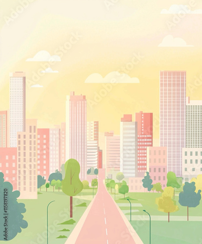 city landscape with city