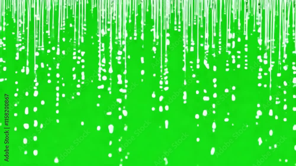 Refreshing Rainfall: Seamless Loop with Green Screen Background Refreshing Rainfall: Seamless Loop with Green Screen Background
