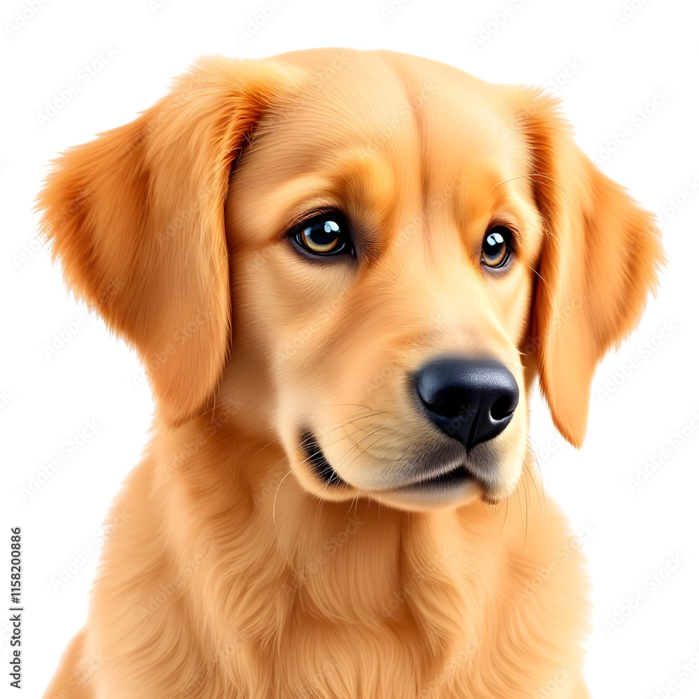 Golden retriever dog isolated on transparent background png. Golden retriever dog isolated on transparent background png.