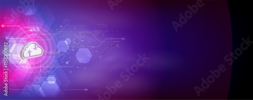 The concept of cloud intelligence technology. Mobile phones work together with cloud intelligence technology to help send and receive information through the Internet with maximum efficiency,Vector il