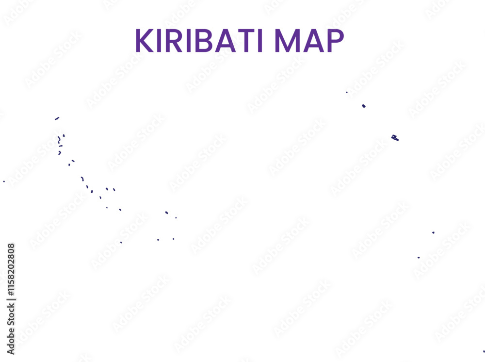 High detailed map of Kiribati. Outline map of Kiribati. Oceania High detailed map of Kiribati. Outline map of Kiribati. Oceania