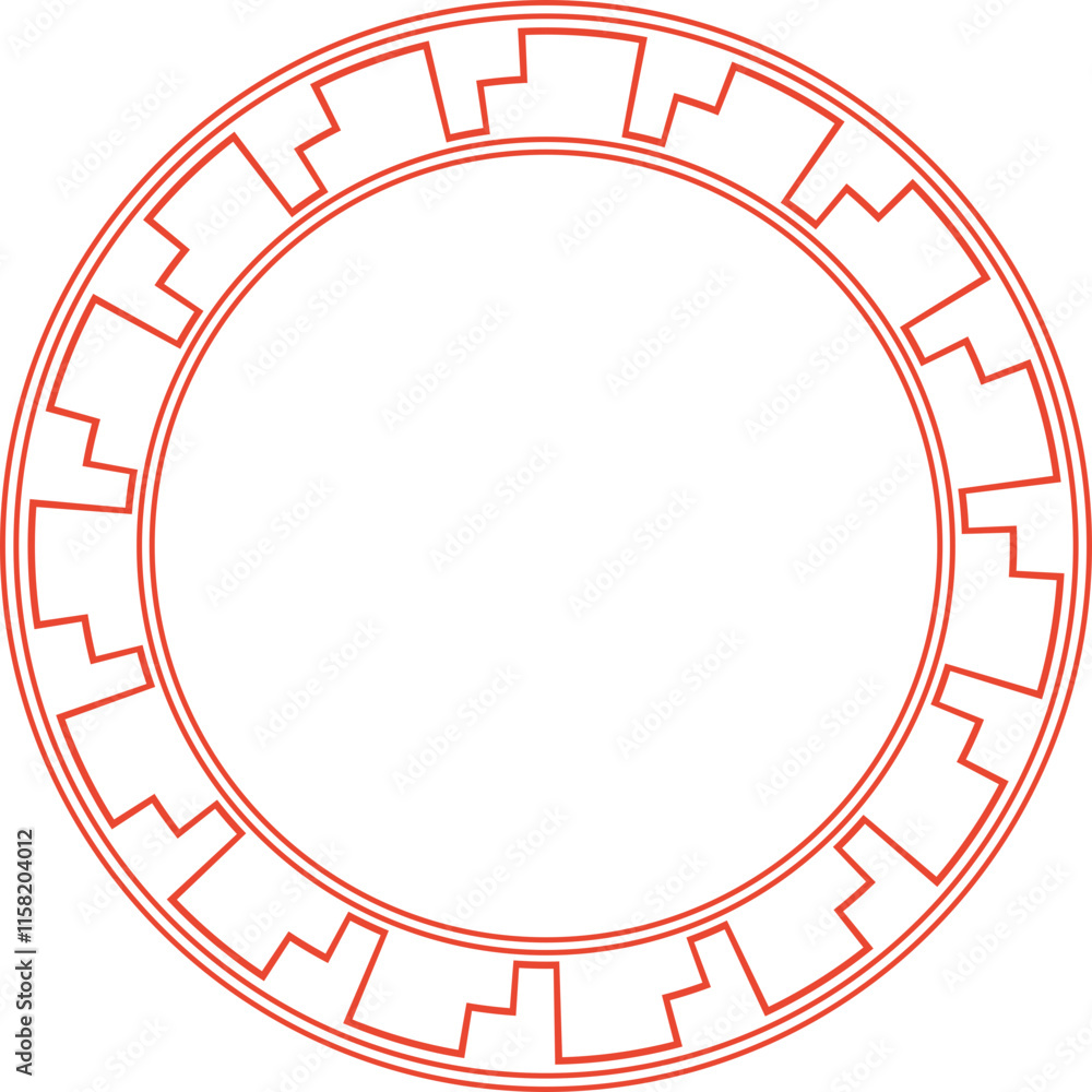 Fototapeta premium Chinese Circle Frame Decoration