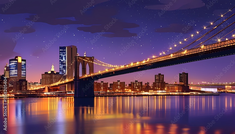 Fototapeta premium city bridge at night