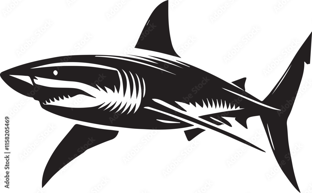 Fototapeta premium illustration of a shark