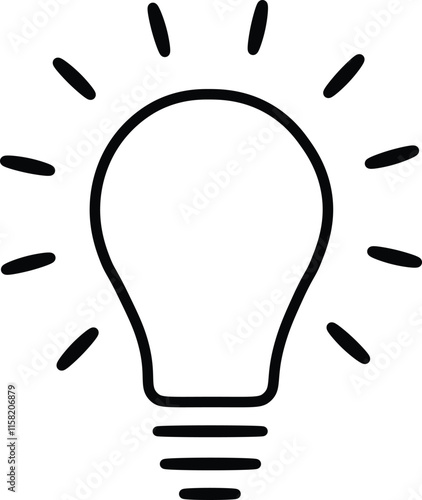 Lamp line icon. Idea lamp icon collection. Flat style - stock vector