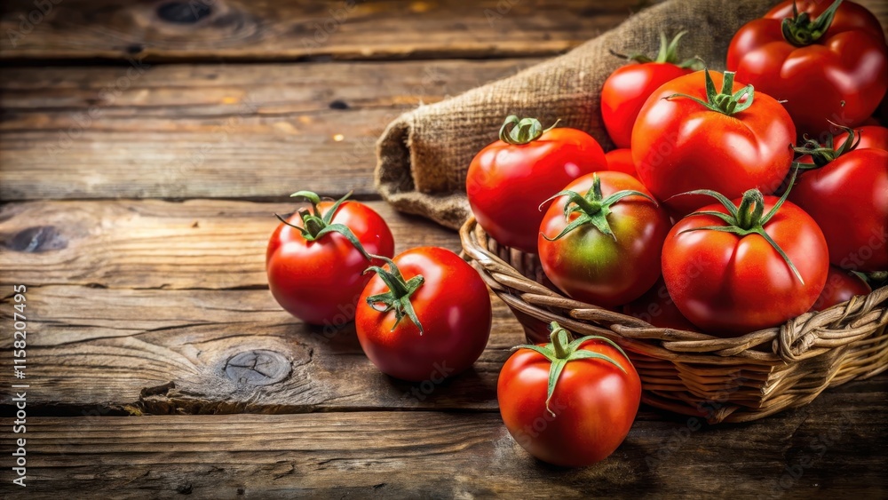 Ripe natural organic red tomatoes on a rustic background, tomato, organic, healthy, fresh, ripe, red, harvest, agriculture Ripe natural organic red tomatoes on a rustic background, tomato, organic, healthy, fresh, ripe, red, harvest, agriculture