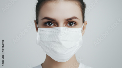 Woman Wearing a Protective ...