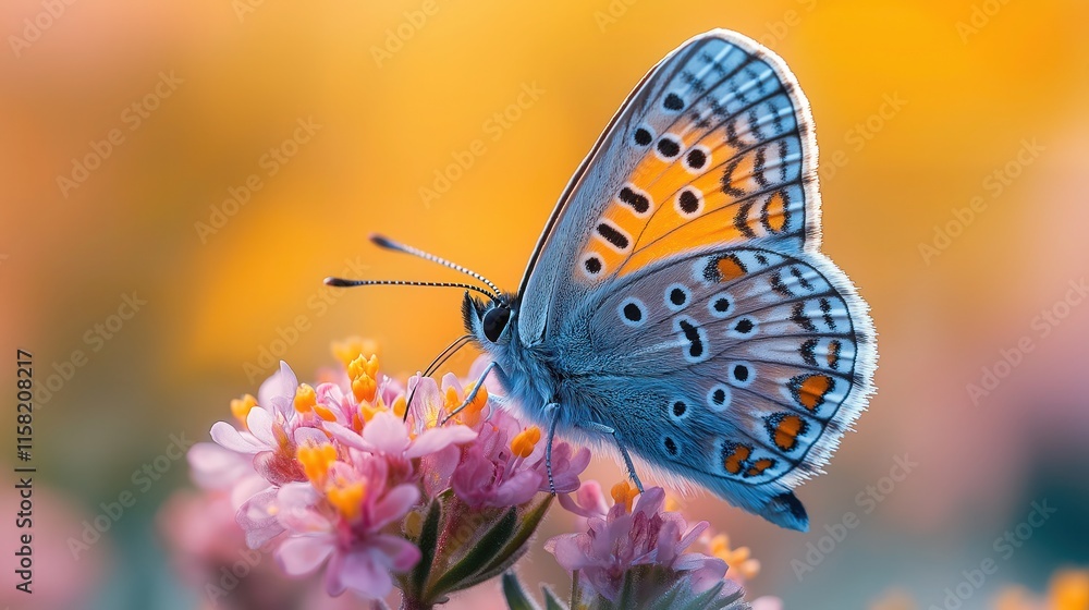 Butterfly on a flower in natural harmony Butterfly on a flower in natural harmony