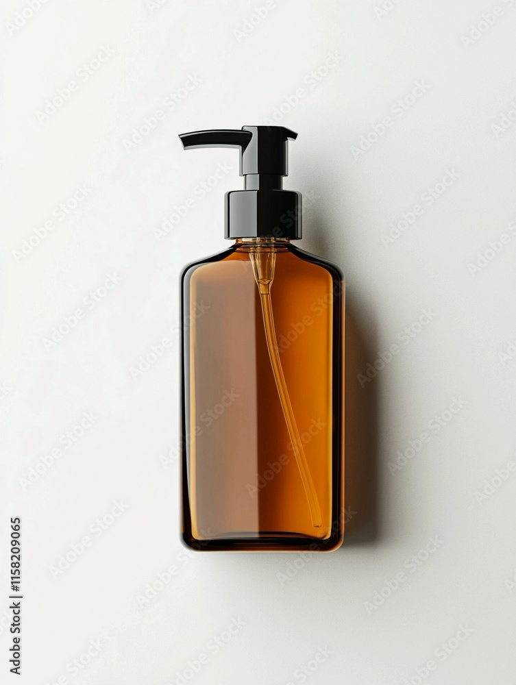 Fototapeta premium Bottle pump blank space for text