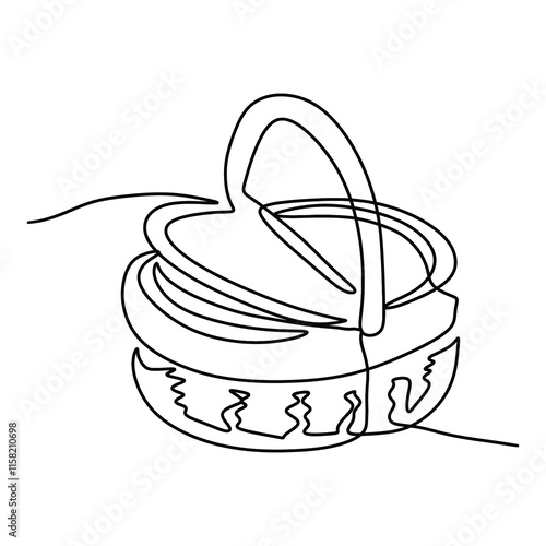 Picnic Food Drink Graphic Design Line Art Vector Decoration