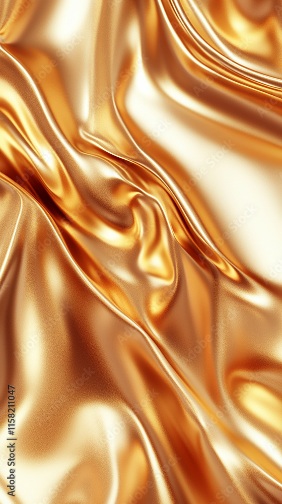 Fototapeta premium A textured gold foil background with crinkles and soft