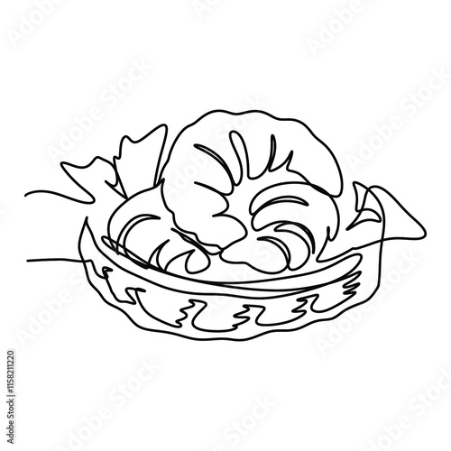 Picnic Food Drink Graphic Design Line Art Vector Decoration