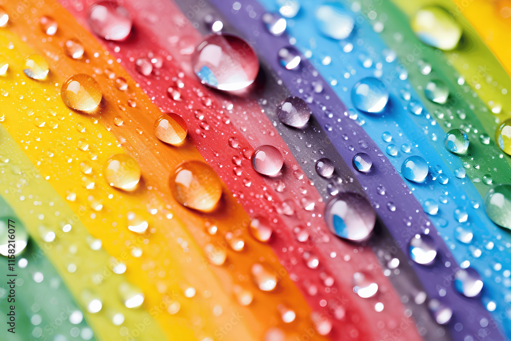 water drops on rainbow water drops on rainbow