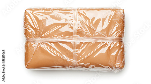 sealed package wrapped in plastic, showcasing tamper proof features photo