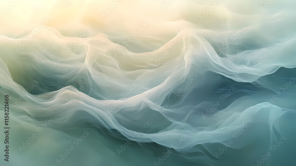 Fototapeta premium Celestial Silk: Abstract Texture of Flowing Fabric 