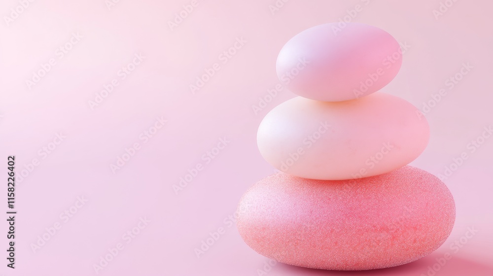 Soft pastel stones stacked elegantly together. Soft pastel stones stacked elegantly together.