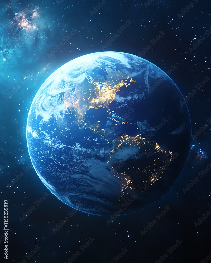 Fototapeta premium Concept of Earth s global network