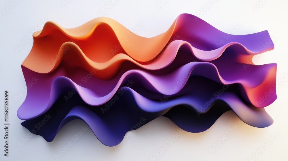 Abstract Wavy Layers of Vibrant Hues: A 3D Render of Intertwined Color Waves Abstract Wavy Layers of Vibrant Hues: A 3D Render of Intertwined Color Waves