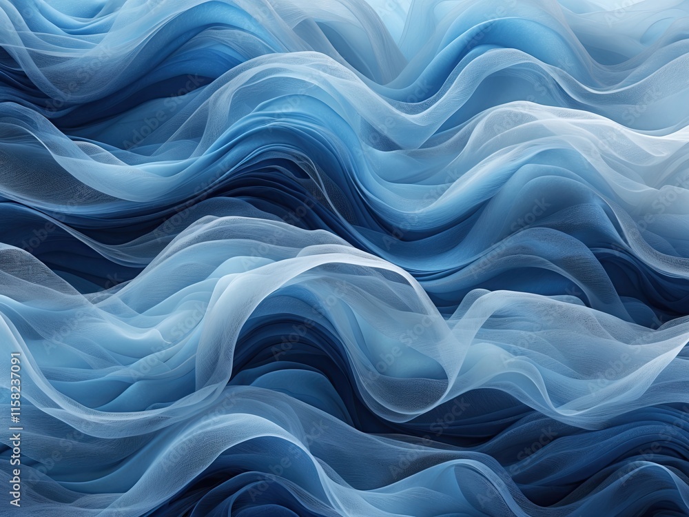Mesmerizing abstract background featuring blue waving fabric Mesmerizing abstract background featuring blue waving fabric