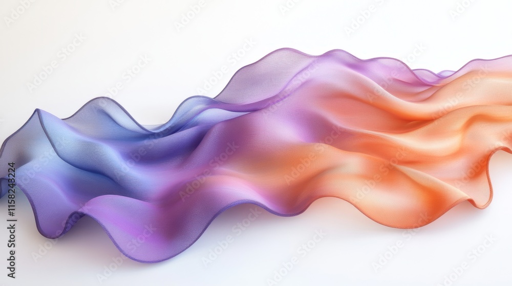 Abstract Colorful Fabric Waves: A Digital Rendering of Flowing Gradient Hues Abstract Colorful Fabric Waves: A Digital Rendering of Flowing Gradient Hues