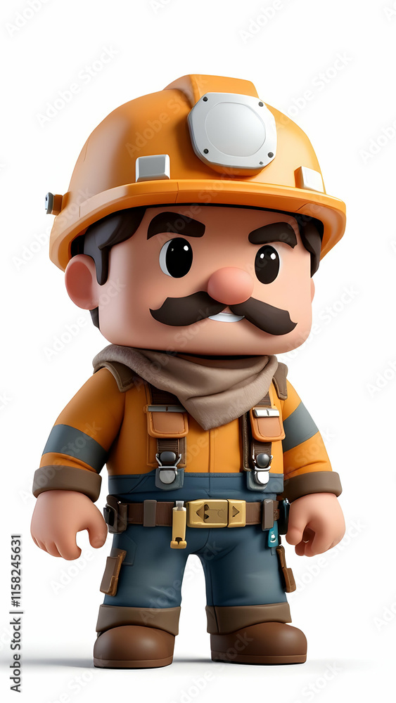 Fototapeta premium Miner chibi character