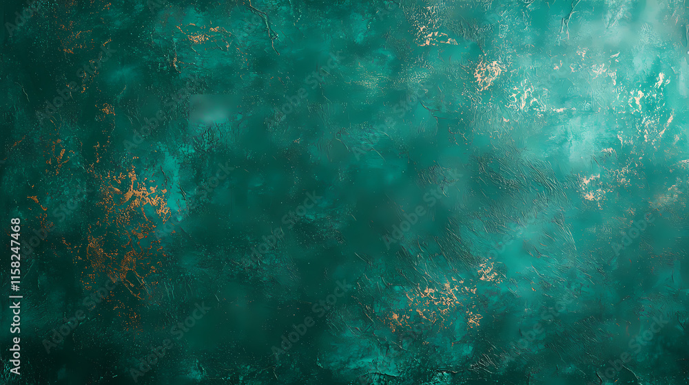 Fototapeta premium Emerald Green Texture Background: A captivating backdrop of deep emerald green with shimmering golden accents, perfect for adding a touch of luxury and elegance to any design project.
