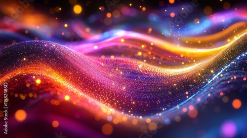 Vibrant Cosmic Waves of Light and Energy
