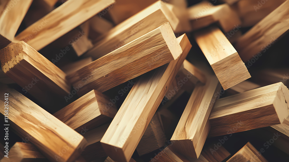 Pile of wood are stacked up against each other generative ai. Fernwood. Illustration Pile of wood are stacked up against each other generative ai. Fernwood. Illustration