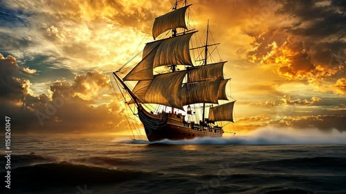 Golden Sunset Sailboat Voyage: A Majestic Ocean Journey