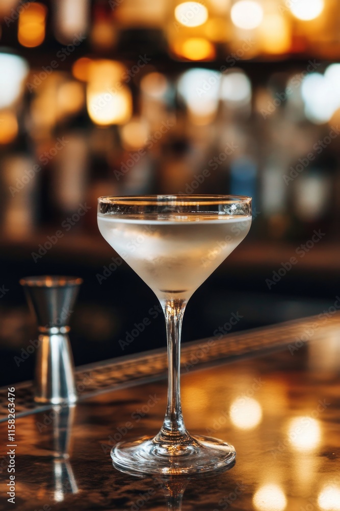 Martini and Shaker at Bar Martini and Shaker at Bar