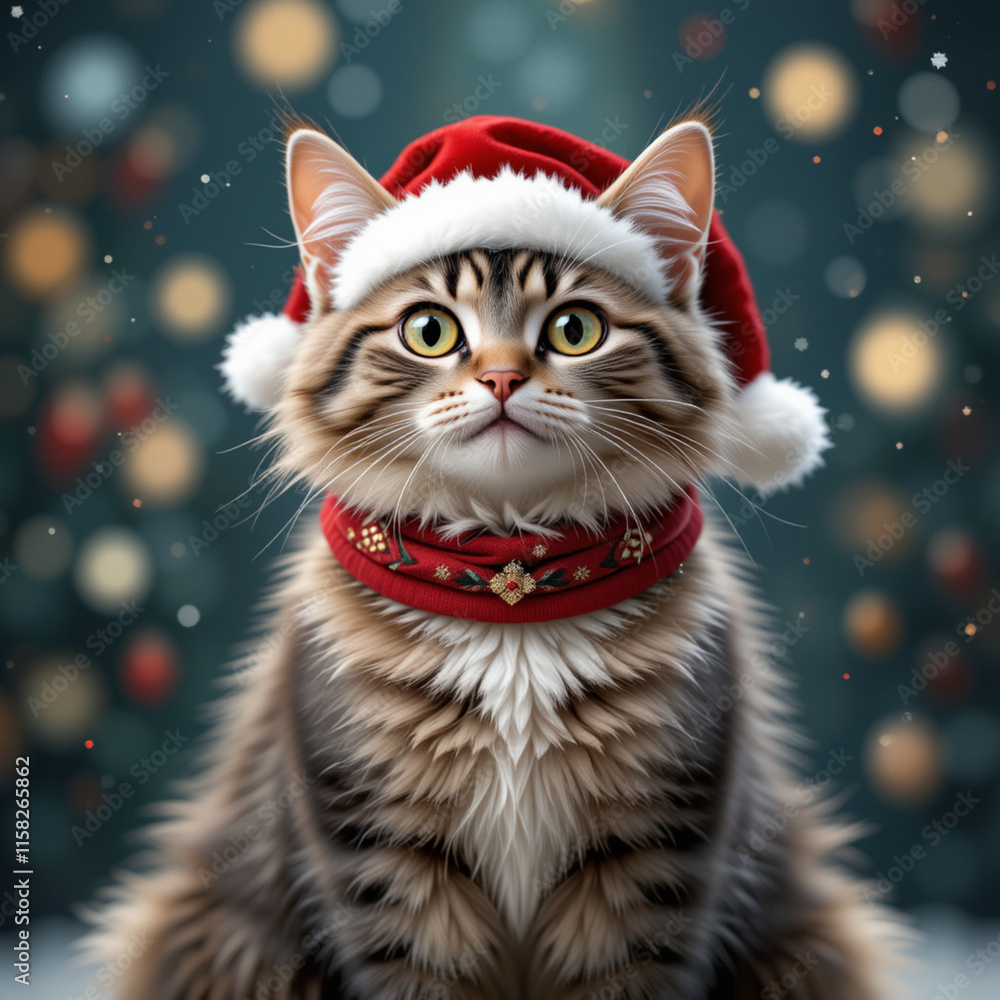 cat in santa claus hat png background cat in santa claus hat png background