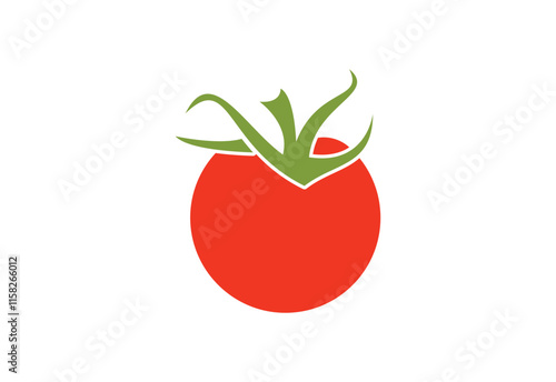 Abstract Red Tomato logo design, Vector design Template