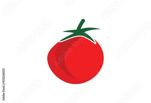 Abstract Red Tomato logo design, Vector design Template