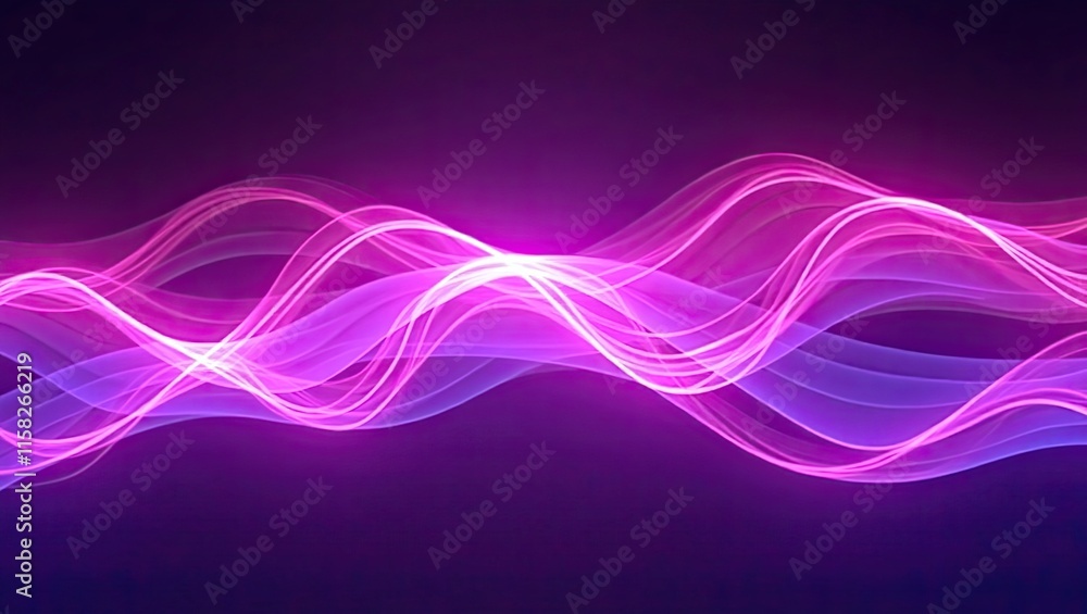 Naklejka premium A mesmerizing flux purple sound wave lines illustration 