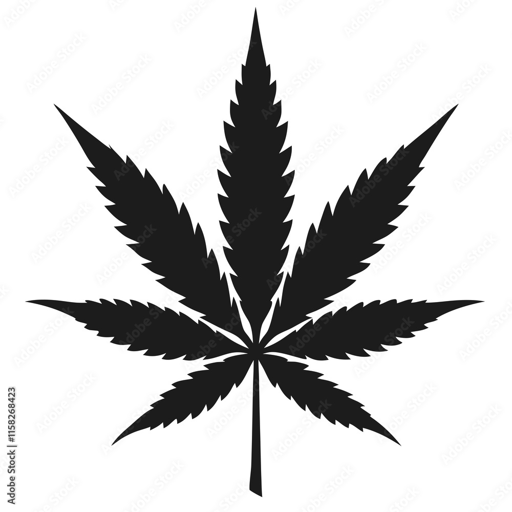 cannabis leaf vector illustration cannabis leaf vector illustration