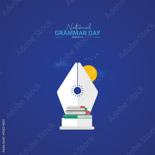 National Grammar Day Creative Design. Grammar day Poster, vector, illustration, March 4.