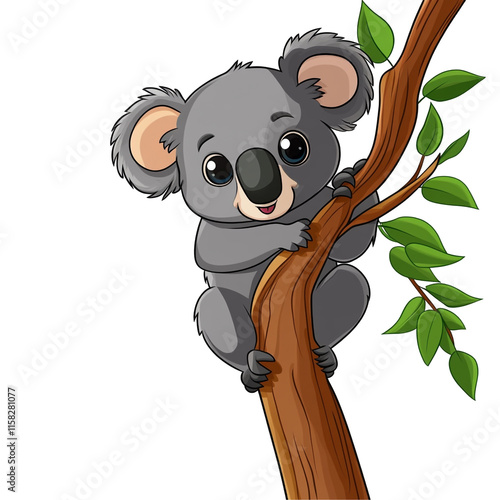 Adorable Koala on a Tree Branch photo