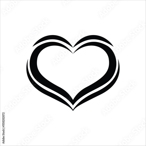 creative unique love shape vector design