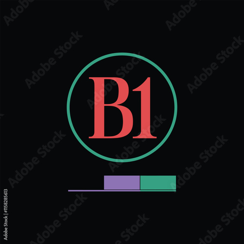 Vitamin B1 icon illustration