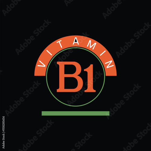 Vitamin B1 icon illustration