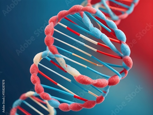 Vector illustration of human DNA structure photo