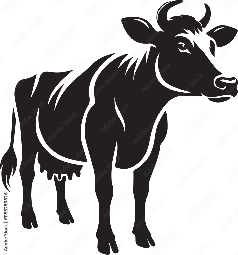 Silhouette of a cow Silhouette of a cow