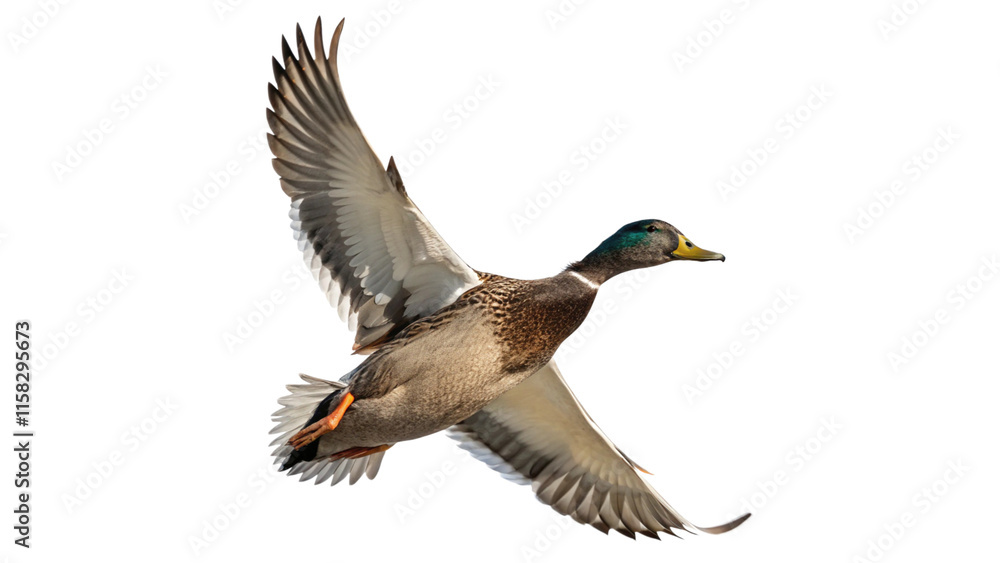 Flying duck isolated on transparent background Flying duck isolated on transparent background