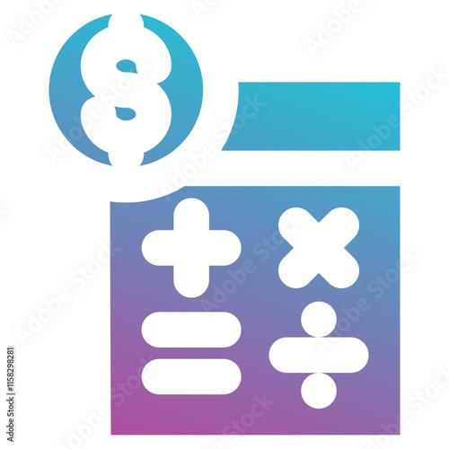 Calculator icon element for design