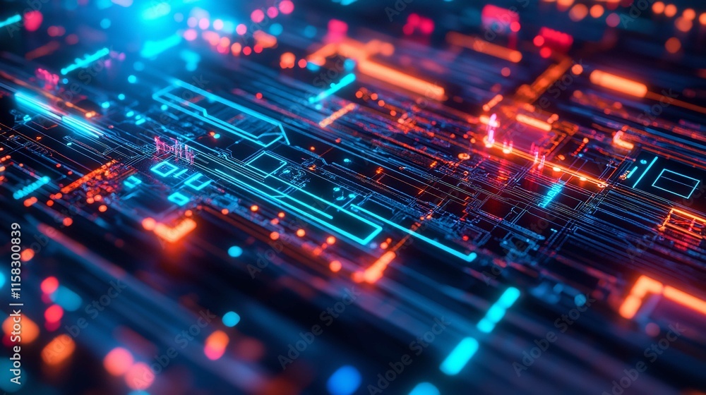 Obraz premium Abstract Technology Digital High-Tech Concept Background