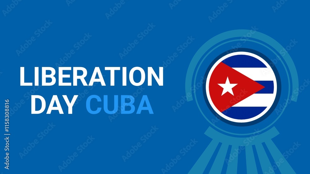 Liberation Day Cuba web banner design illustration Liberation Day Cuba web banner design illustration