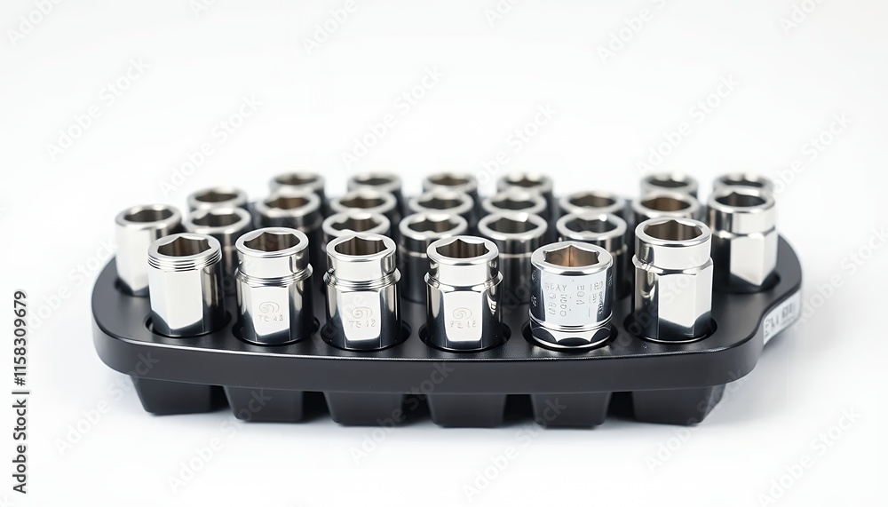 Precision Chrome Socket Set - Organized in a Sleek Black Tray Precision Chrome Socket Set - Organized in a Sleek Black Tray