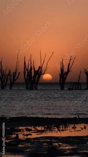 puesta de sol en la playa