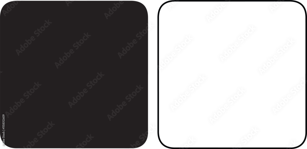 Stop icon set Stop icon set