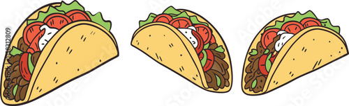 Taco Vector Design - Mexican Food Illustration